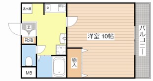 ワンルーム草津西矢倉の物件間取画像